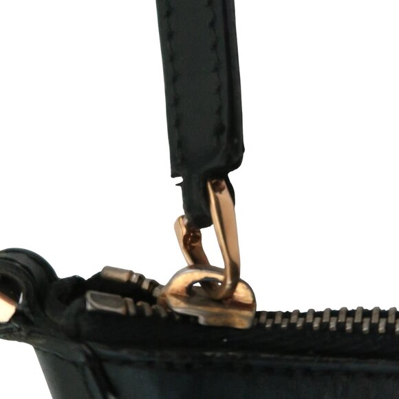 vtg GUCCI Jackie shoulder bag Black leather & suede 001-4128 - Picture 6 of 11